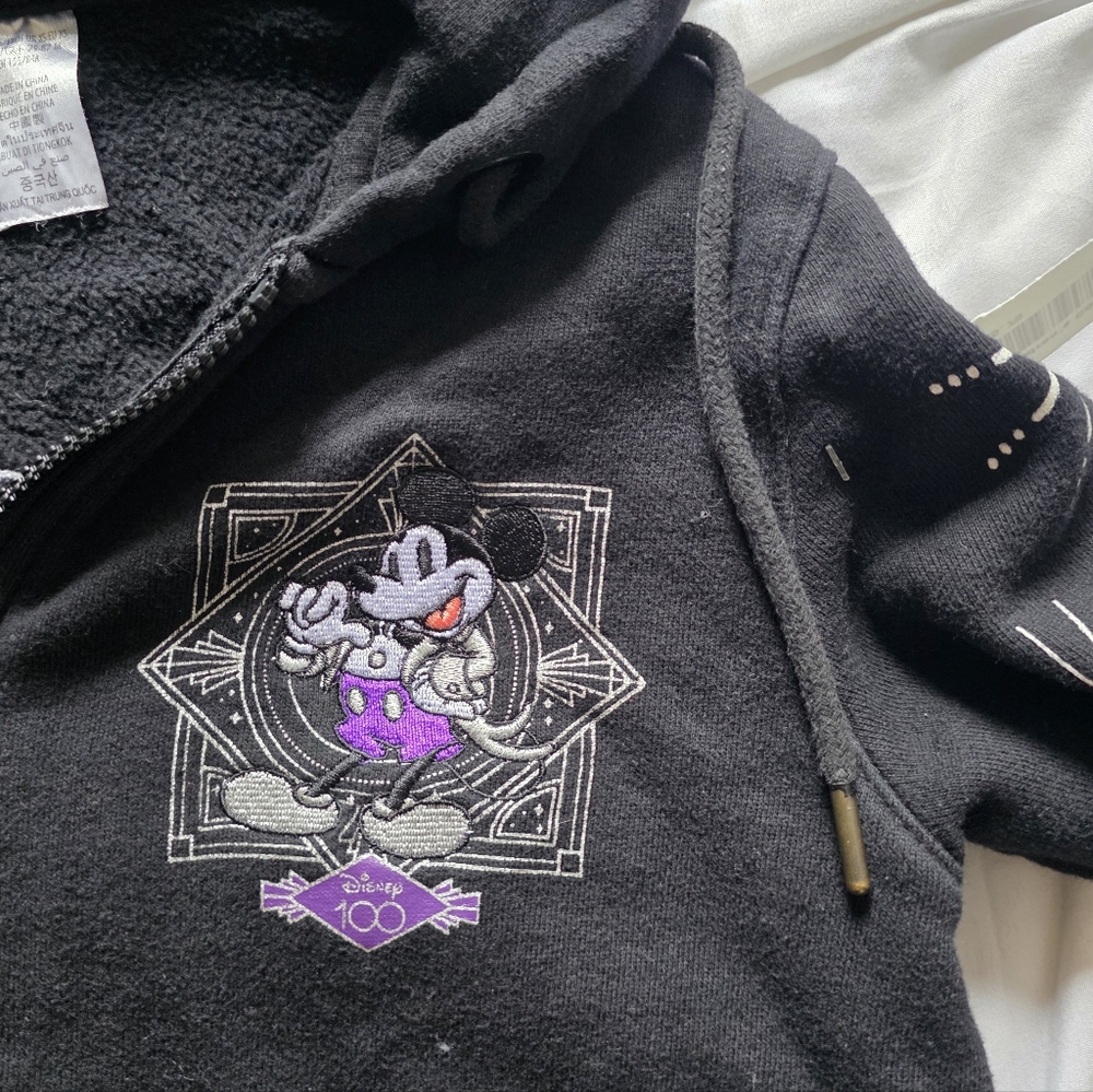 Disney Parks Mickey & Friends Disney100 Celebration Zip Front Hooded Sweatshirt - Picture 3 of 5